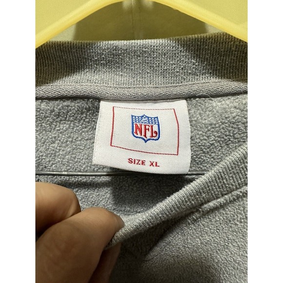 Vintage NFL Oakland Raiders Oversized Grey Wolfe Fleece Pullover Men’s Sz XL - Picture 4 of 6